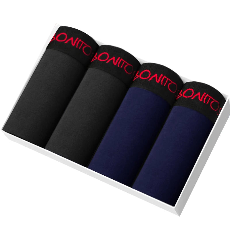 4 قطع بوكسر رجالي سراويل داخلية للرجال بوكسر ملابس داخلية للرجال قطن ذكر زوجين مثير مجموعة كاليكون لوت سوفت بوكس