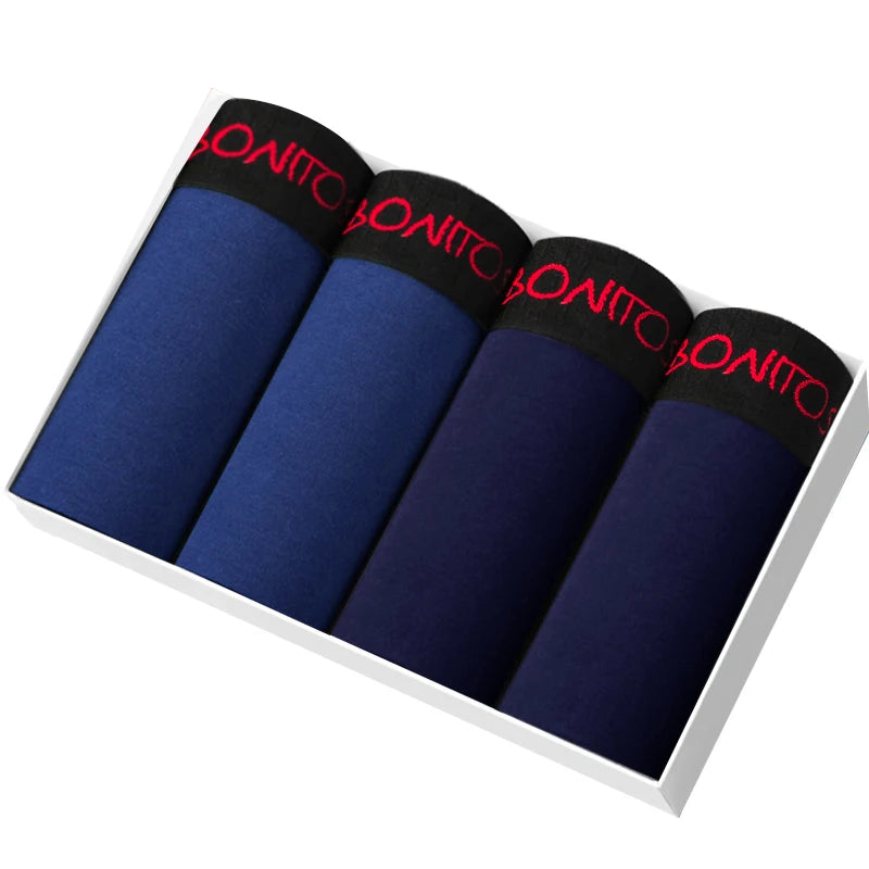 4 قطع بوكسر رجالي سراويل داخلية للرجال بوكسر ملابس داخلية للرجال قطن ذكر زوجين مثير مجموعة كاليكون لوت سوفت بوكس