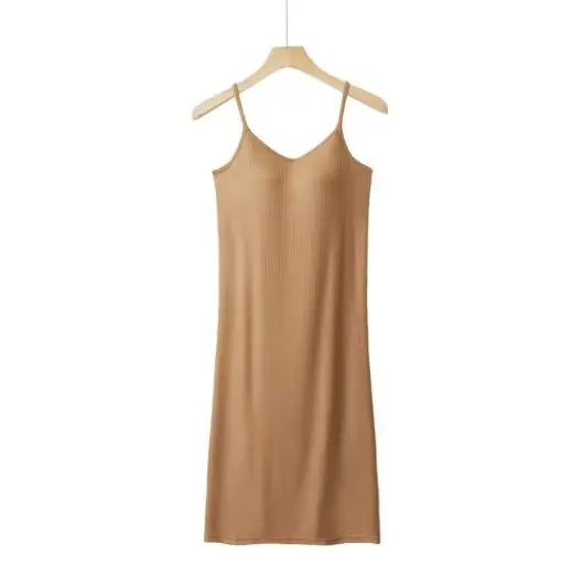 فستان نوم مثير من القطن المودال للنساء مع حمالة صدر مبطنة وقمصان نوم نسائية صيفية فضفاضة وقميص نوم وملابس داخلية