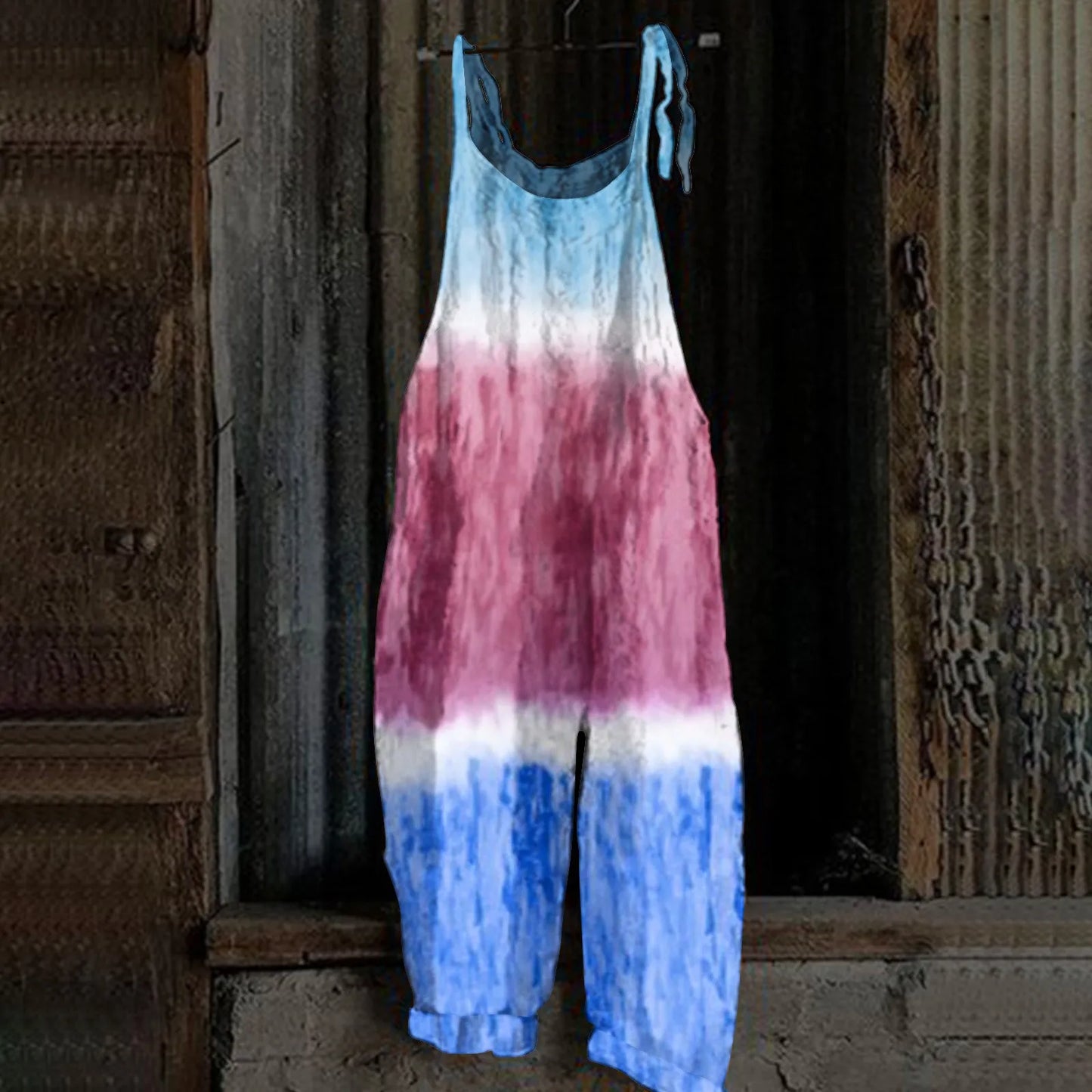 جمبسوت نسائي مطبوع كاجوال فضفاض عتيق بحزام كتف من القطن والكتان جمبسوت نسائي جمبسوت نسائي صيفي