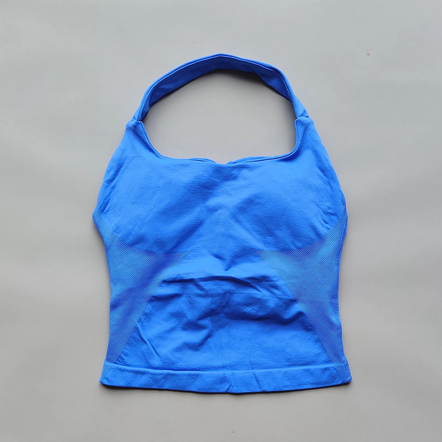 طقم يوغا نسائي بدون شعار، توب قصير وملابس رياضية، ملابس رياضية، لياقة بدنية، طقم مكون من قطعتين، للجري