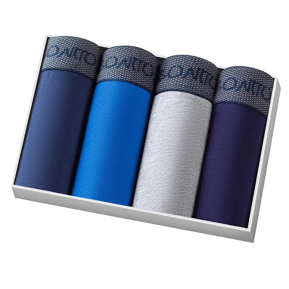 4 قطع بوكسر رجالي سراويل داخلية للرجال بوكسر ملابس داخلية للرجال قطن ذكر زوجين مثير مجموعة كاليكون لوت سوفت بوكس