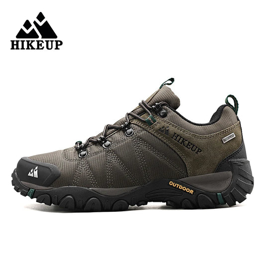 أحذية HIKEUP الرجالية للمشي لمسافات طويلة مقاومة للانزلاق وقابلة للتنفس ومقاومة للارتداء في الهواء الطلق ومضادة للرذاذ وتسلق الجبال للرجال