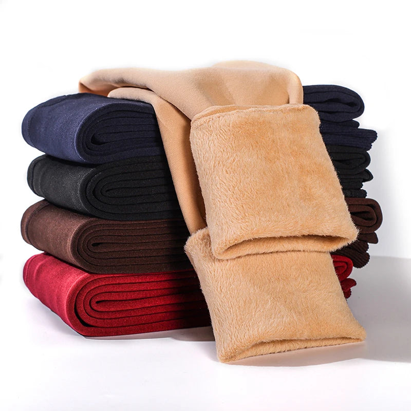 بنطلون رياضي نسائي جديد للشتاء لعام 2024، جوارب رياضية عالية الخصر، بلون سادة، بنطلون ضيق مريح ودافئ