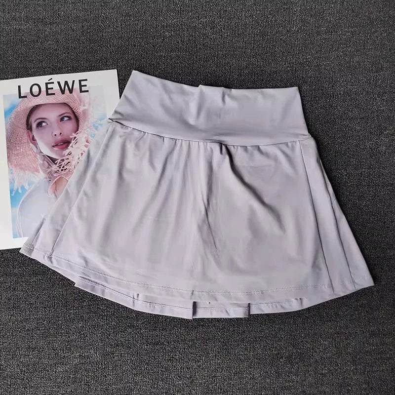 تنورة تنس نسائية، شورت عالي الخصر، تنورة رياضية، شورت رياضي، تنورة يوغا للياقة البدنية، تنانير رياضية للجري، ملابس جولف، تنورة