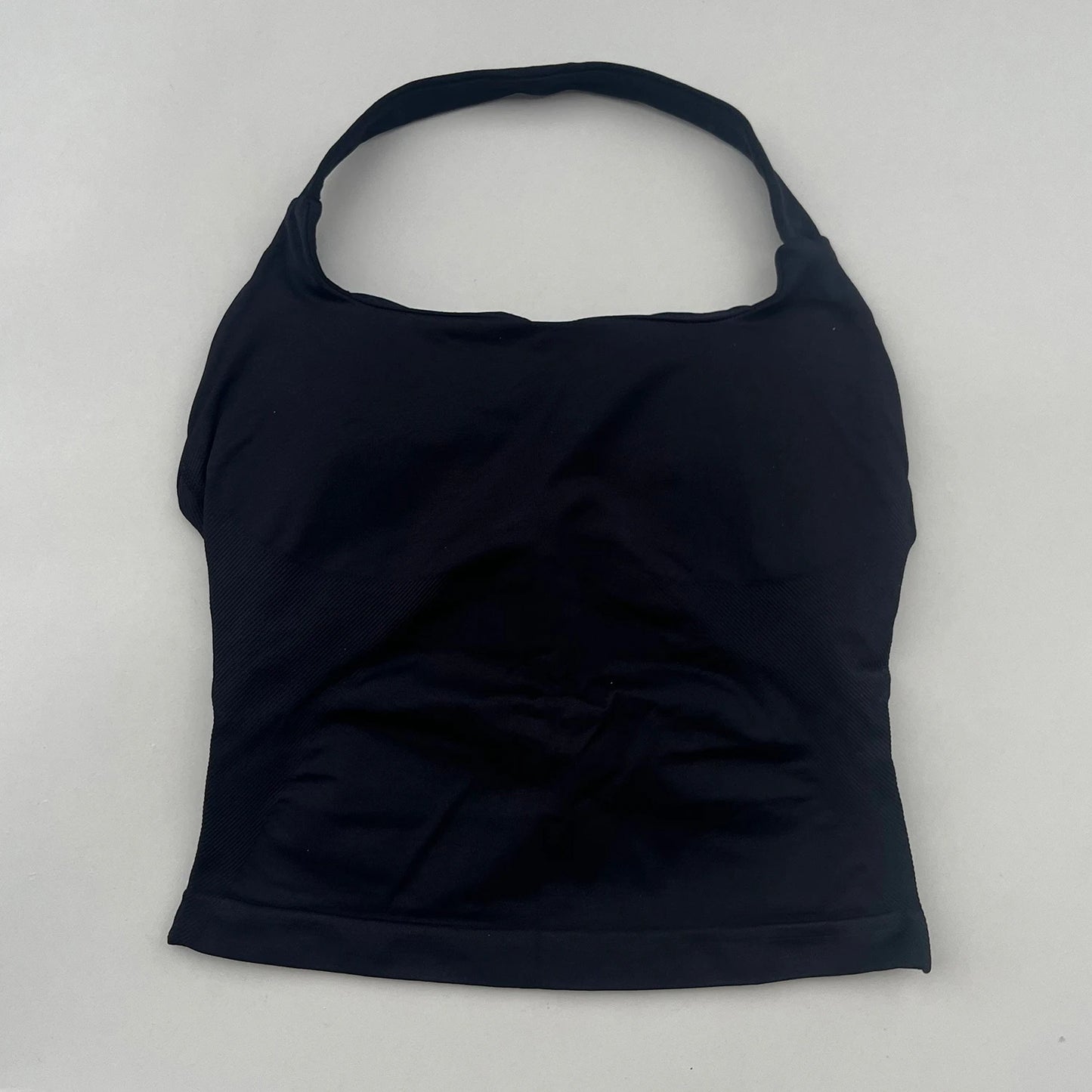 طقم يوغا نسائي بدون شعار، توب قصير وملابس رياضية، ملابس رياضية، لياقة بدنية، طقم مكون من قطعتين، للجري