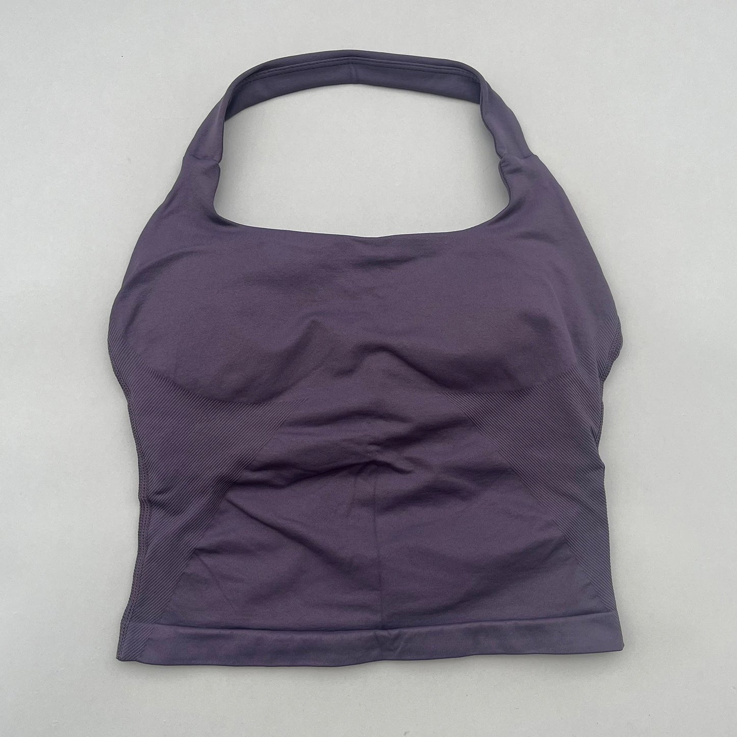 طقم يوغا نسائي بدون شعار، توب قصير وملابس رياضية، ملابس رياضية، لياقة بدنية، طقم مكون من قطعتين، للجري