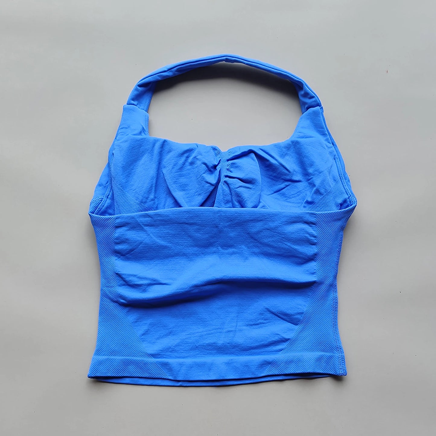 طقم يوغا نسائي بدون شعار، توب قصير وملابس رياضية، ملابس رياضية، لياقة بدنية، طقم مكون من قطعتين، للجري