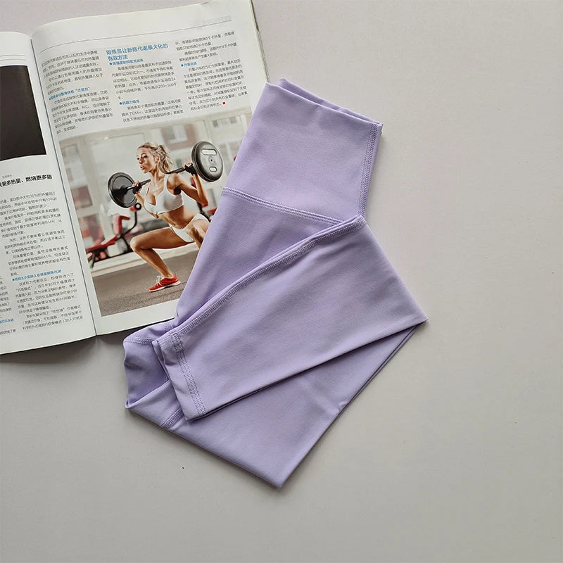 بنطلون يوغا عاري الخصر للنساء، مناسب للارتداء مع لباس ضيق لرفع الورك، سريع الجفاف، بنطلون رياضي ضيق بخيوط عالية من الأسفل