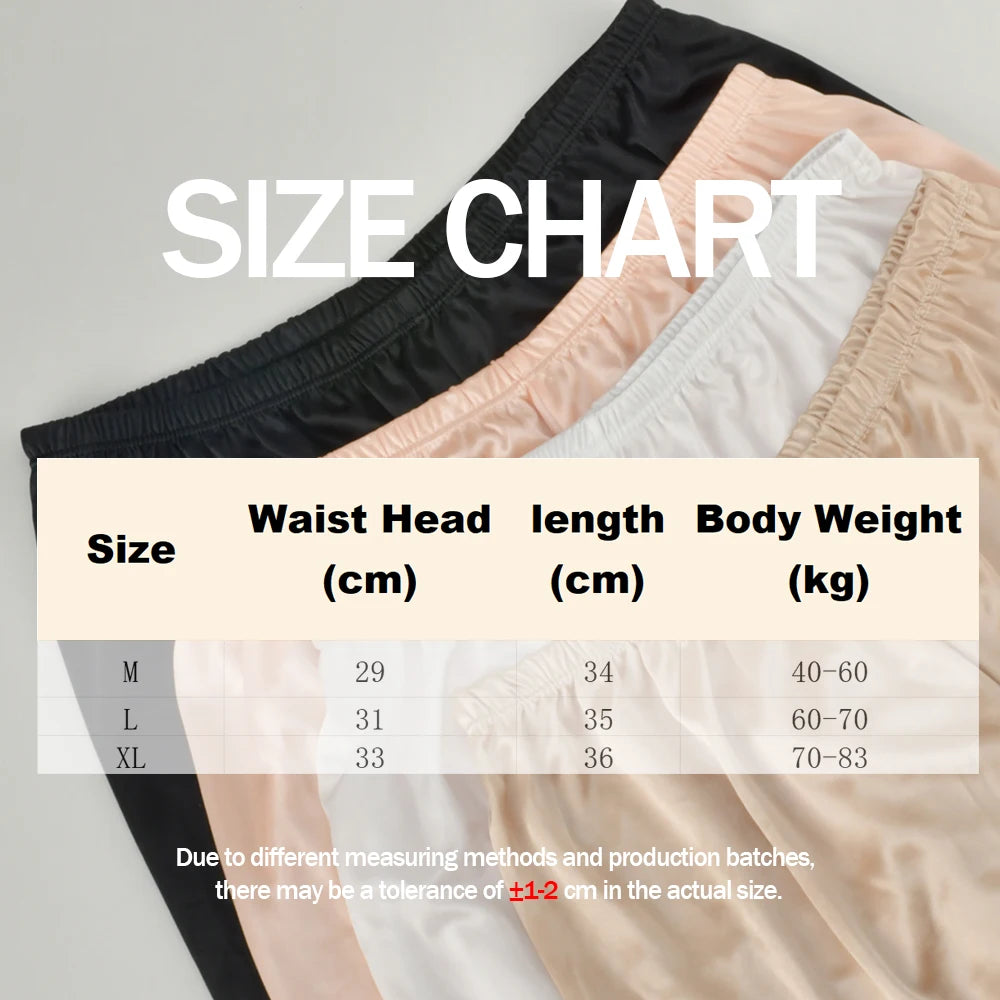 قطعة واحدة من شورت النوم الحريري النسائي بيجامة ناعمة حريرية قابلة للتنفس بنطلون أمان صيفي للنساء ملابس نوم مريحة من الدانتيل ملابس داخلية منزلية