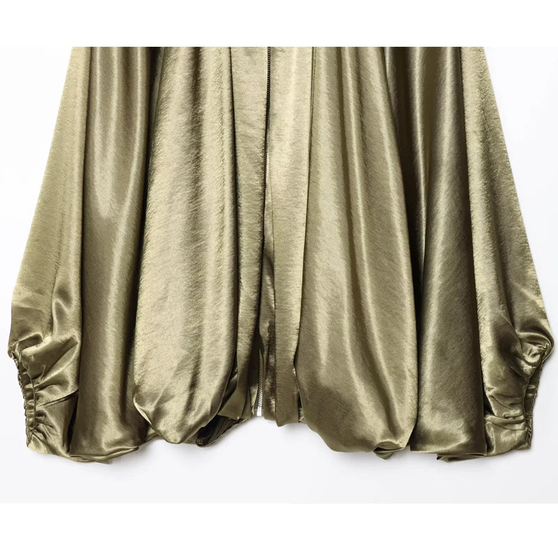 جاكيتات بومبر مكشكشة للنساء، جاكيت منتفخ كبير الحجم، معاطف صيفية للنساء، جاكيت نصف الموسم، جديد في الملابس الخارجية