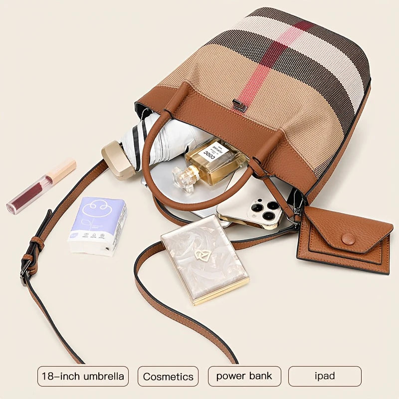 حقيبة توت للنساء من الجلد الطبيعي وحقائب كتف من القماش وحقائب هوبو أنيقة وحقائب يد كبيرة بحزام كتف قابل للتعديل