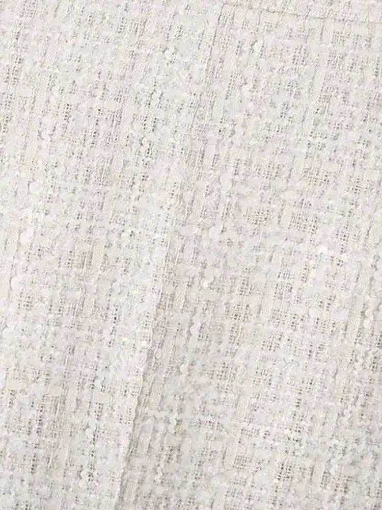 معطف بليزر مزدوج الصدر من تويد من TRZA للنساء، بأكمام طويلة وجيوب بغطاء، ملابس خارجية أنيقة للنساء