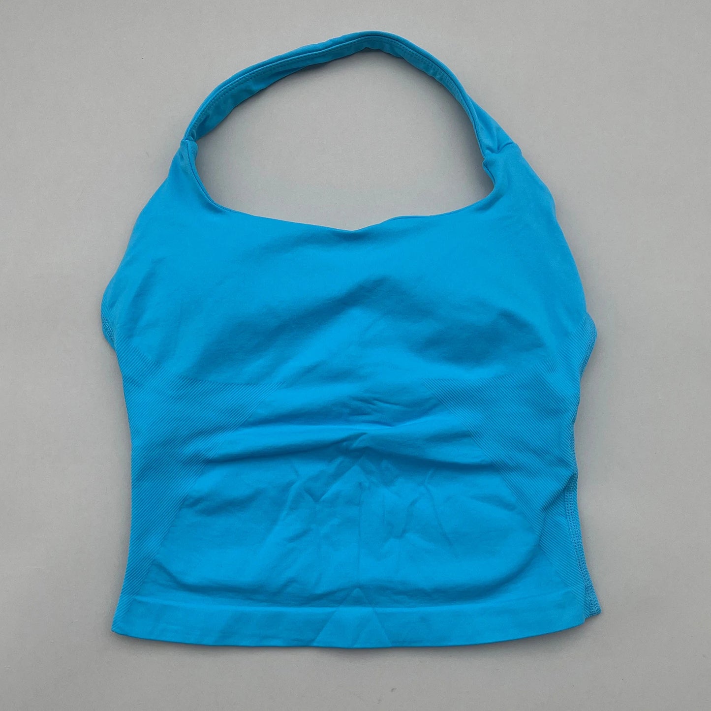 طقم يوغا نسائي بدون شعار، توب قصير وملابس رياضية، ملابس رياضية، لياقة بدنية، طقم مكون من قطعتين، للجري