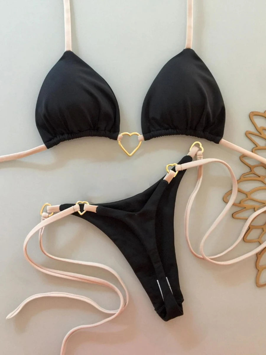 بيكيني مثلث الشكل 2025 للنساء، ملابس سباحة برازيلية مثيرة، ملابس سباحة نسائية، ملابس سباحة للشاطئ