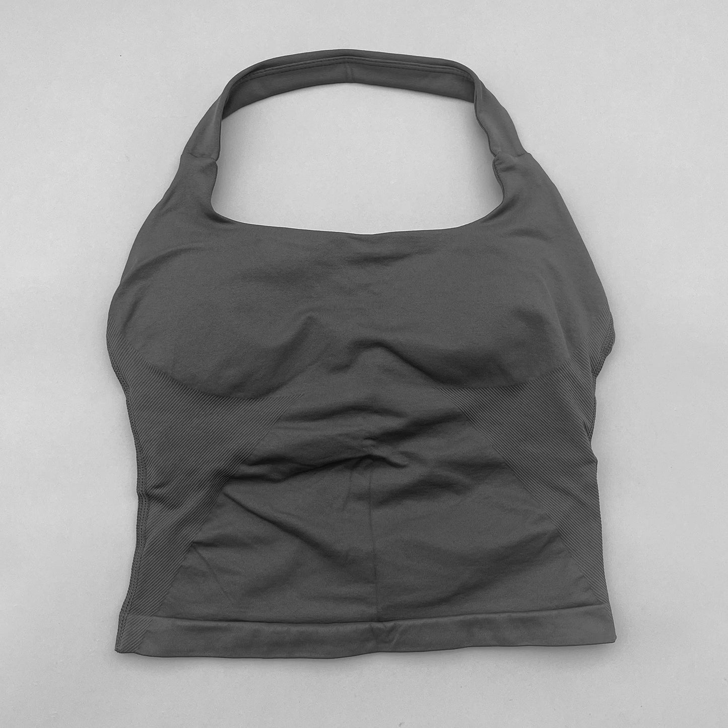 طقم يوغا نسائي بدون شعار، توب قصير وملابس رياضية، ملابس رياضية، لياقة بدنية، طقم مكون من قطعتين، للجري