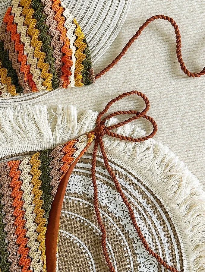 بيكيني بارا برايا كروشيه هالتر 2025 بيكيني محبوك ملابس سباحة نسائية مثيرة ملابس سباحة برازيلية بيكيني ضمادة