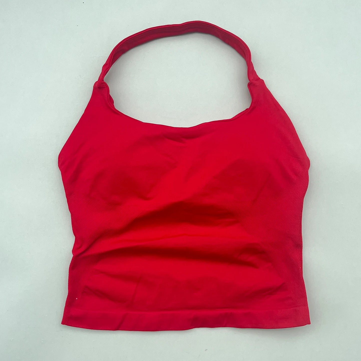 طقم يوغا نسائي بدون شعار، توب قصير وملابس رياضية، ملابس رياضية، لياقة بدنية، طقم مكون من قطعتين، للجري