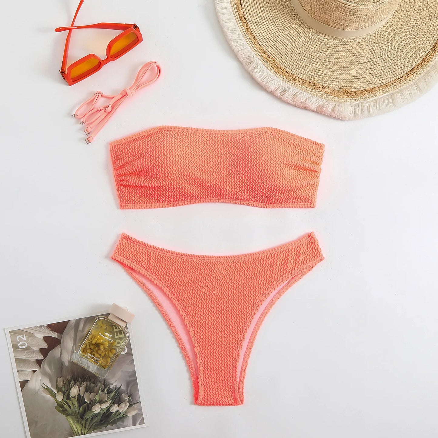 ملابس سباحة نسائية مثيرة 2025 بيكيني صيفي مكون من قطعتين ملابس سباحة نسائية ملابس شاطئ بيكيني بدون أكمام ملابس سباحة للشاطئ