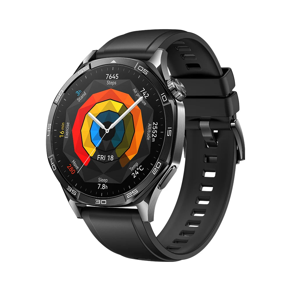 ساعة HUAWEI Watch GT 4/GT 5 الذكية، عمر بطارية يصل إلى 14 يومًا، تتبع الصحة، متوافقة مع أنظمة iOS وAndroid