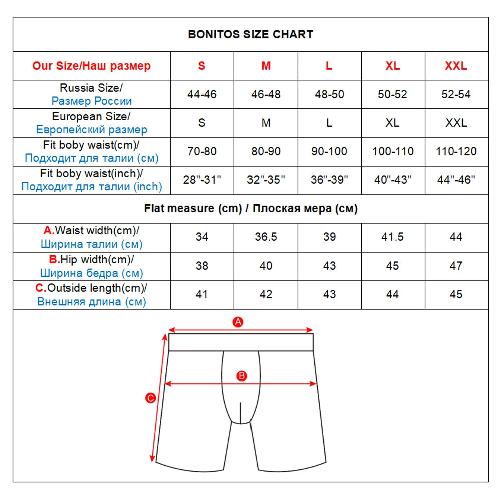 Natural Cotton Long Leg Boxers For Men Underwear Breathable