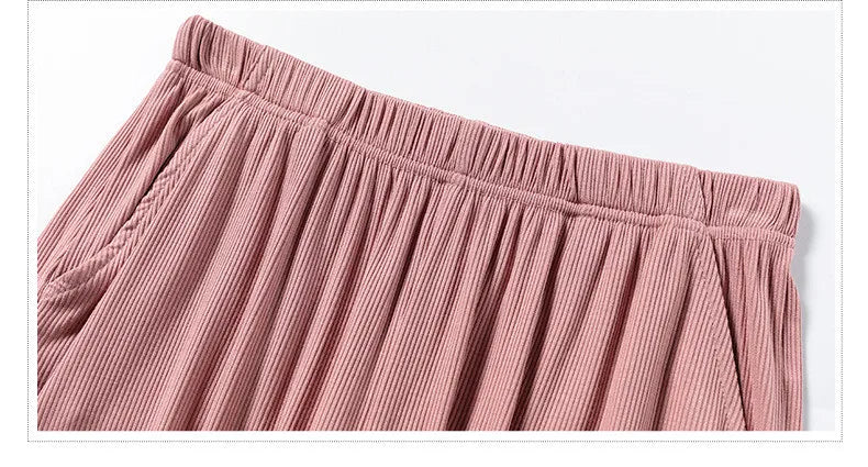 Thin Summer Loose Shorts Women's Home Wear Pant Elastic Waist Ladies Pajama Pants Modal Comfortable Sleepwear Pantalones Femme