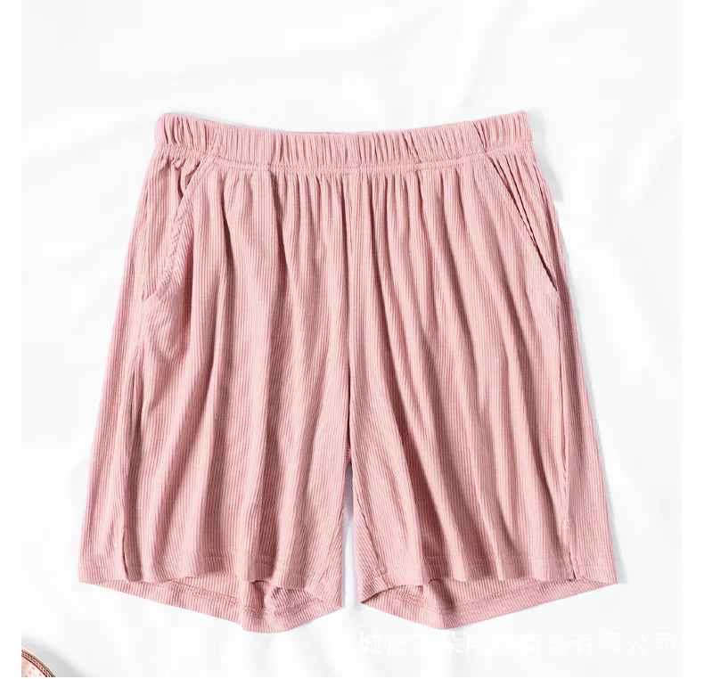 Thin Summer Loose Shorts Women's Home Wear Pant Elastic Waist Ladies Pajama Pants Modal Comfortable Sleepwear Pantalones Femme