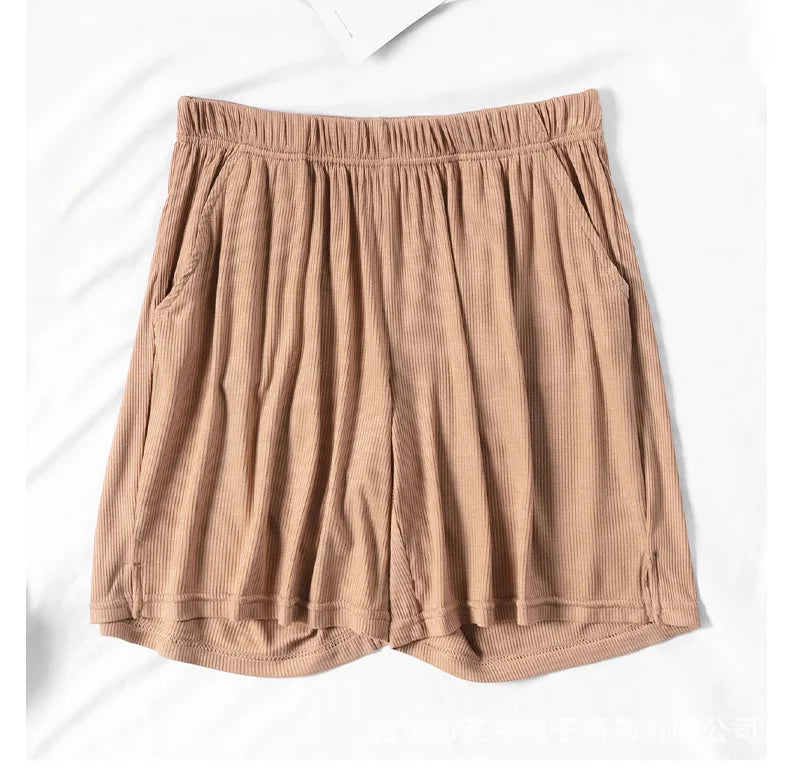 Thin Summer Loose Shorts Women's Home Wear Pant Elastic Waist Ladies Pajama Pants Modal Comfortable Sleepwear Pantalones Femme