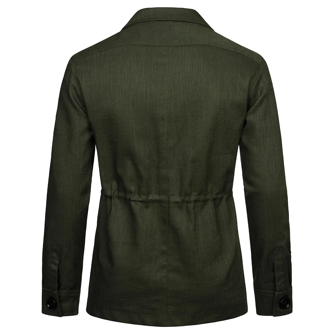 Mens Coats Safari Jacket Linen British Retro Gentry Suit Pockets Outerwear Fashion Solid Color Male Tops Ropa Hombre