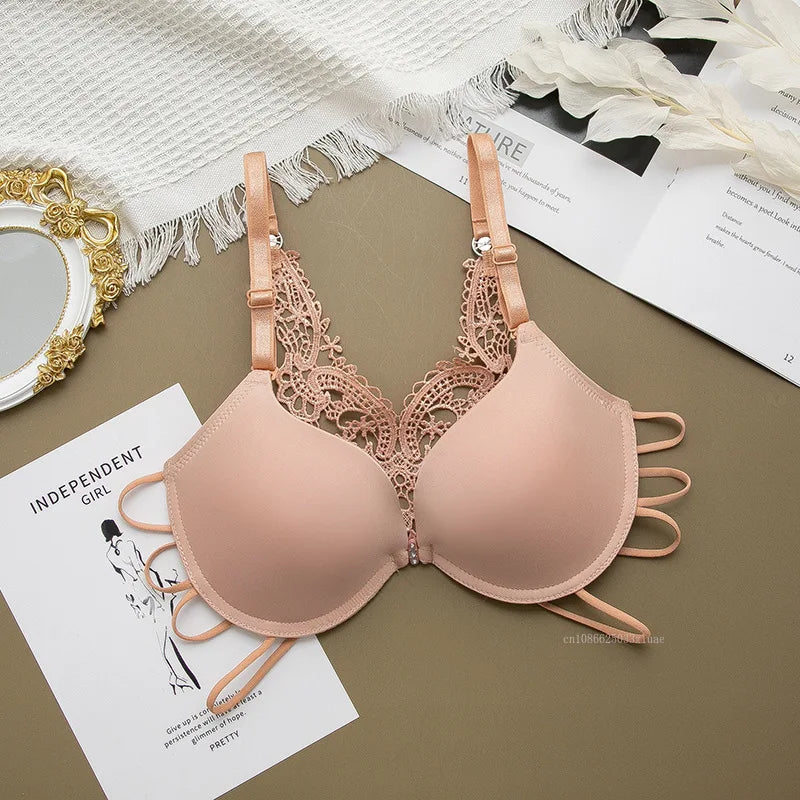 ملابس داخلية نسائية مثيرة حريرية مريحة قابلة للتعديل حمالة صدر خلفية سلكية مطرزة بالزهور حمالة صدر بدون درزات للنساء ملابس نوم حميمية 