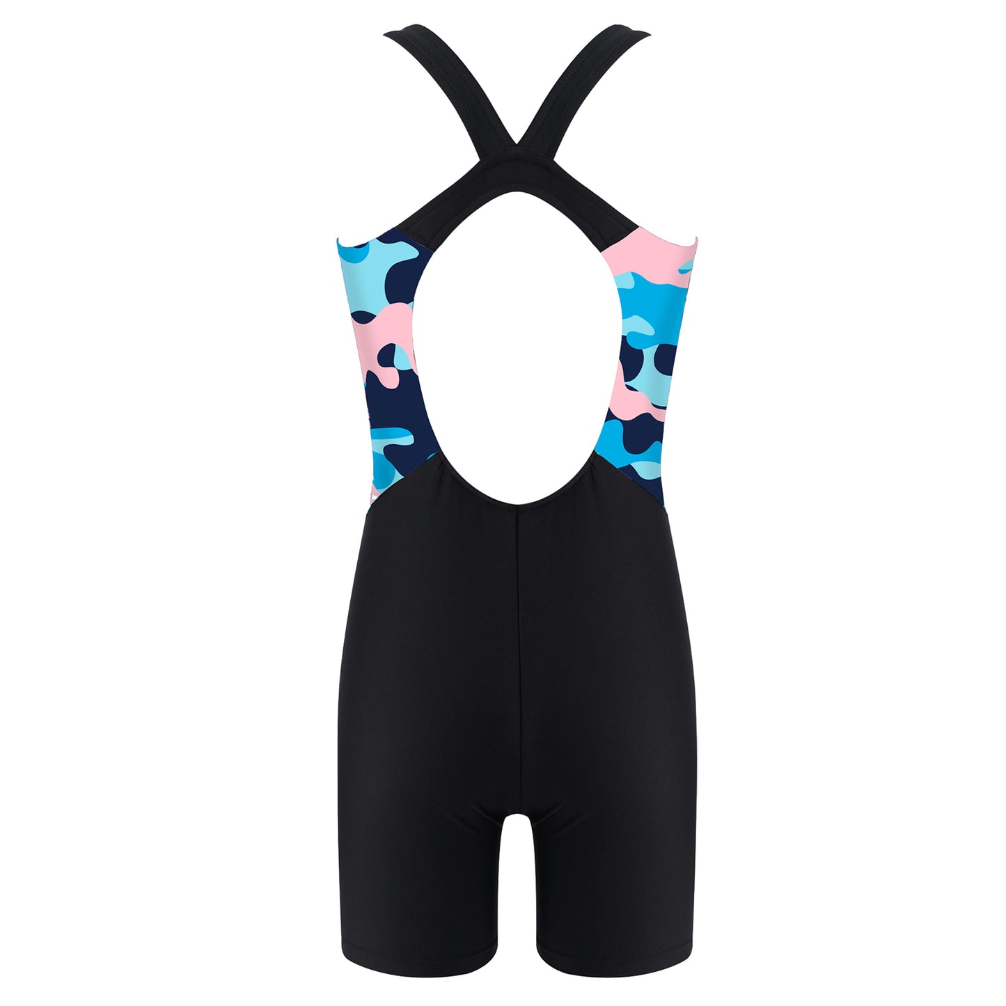 Kids Girls Legsuit Swimsuit Sleeveless One Piece Swimwear Sports Rashguard Shorty Wetsuit Surfing Swimming Jumpsuit Bodysuit