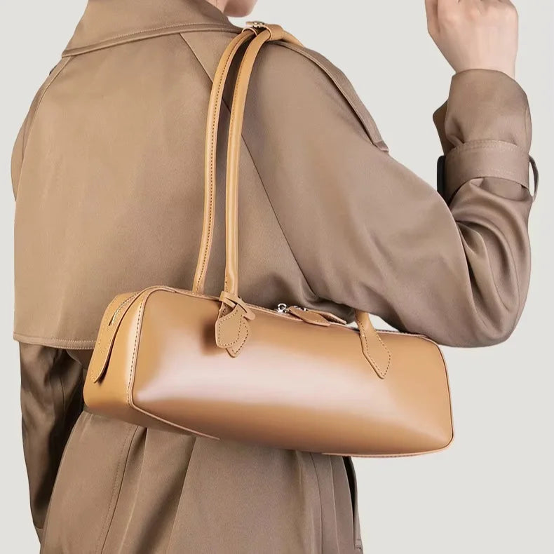 Hot Sale Genuine Leather Bag Woman Luxury Bag Korean Vintage Long Shoulder Bag Handbags Ladies Underarm Bags Travel Bag