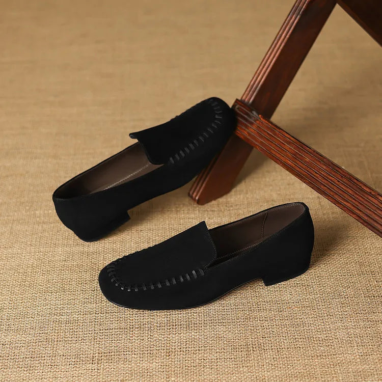 New Spring Autumn Genuine Leather Women Shoes Fashion Round Toe Loafers Shoes for Women Low Heels Women Pumps Ladies Shoes
