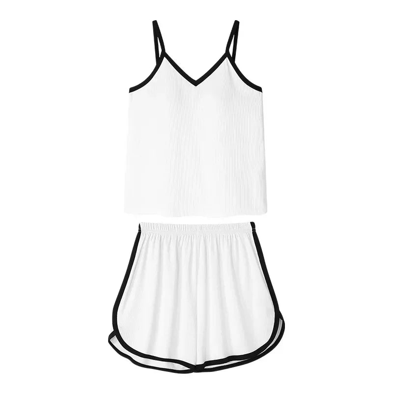 قمصان داخلية رياضية كاجوال، شورتات، بيجامات نسائية، موضة عصرية، بيجامات منزلية للكسالى 