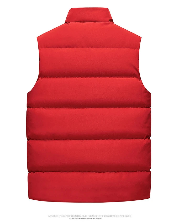Soft Padded Waistcoat Men Lightweight Waistcoat Stylish Men's Winter Vest Warm Windproof Sleeveless Outerwear with for Outdoor