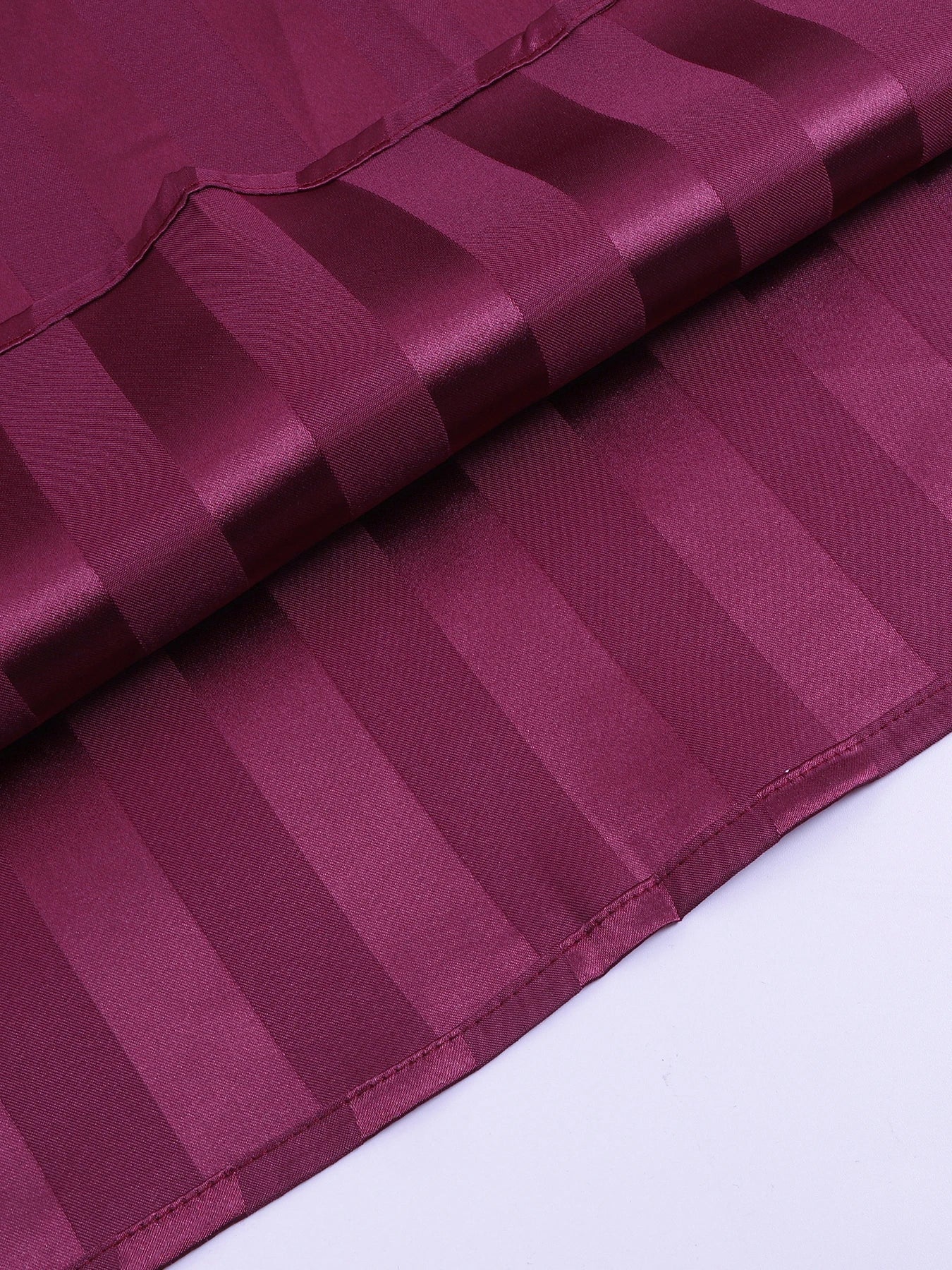 Vintage Loose Muslim Robe Short Sleeve Jubba Thobe Striped