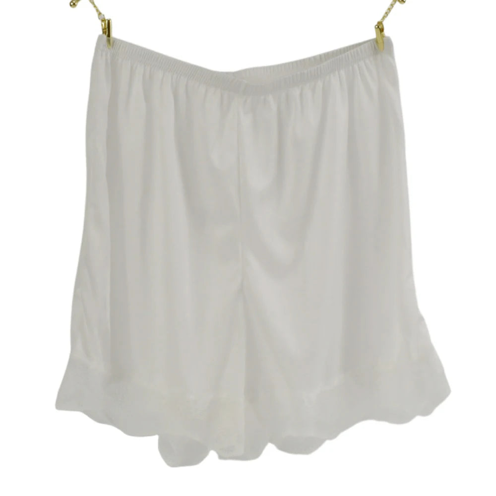 قطعة واحدة من شورت النوم الحريري النسائي بيجامة ناعمة حريرية قابلة للتنفس بنطلون أمان صيفي للنساء ملابس نوم مريحة من الدانتيل ملابس داخلية منزلية 