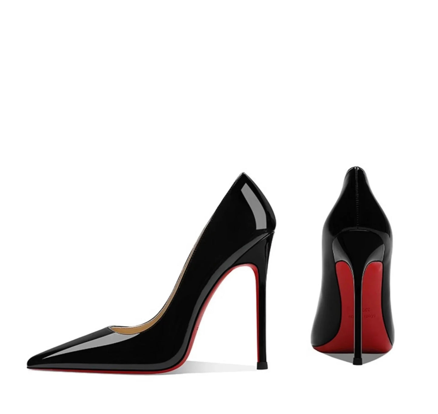 حذاء نسائي ربيعي أنيق مثير مصنوع من جلد البولي يوريثان سهل الارتداء بكعب عالٍ وكعب رفيع للحفلات 