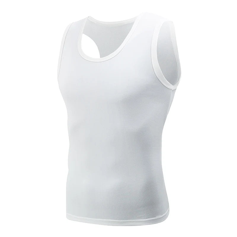 Mens Four Seasons Plus Size Sleeveless Sports Vest Running