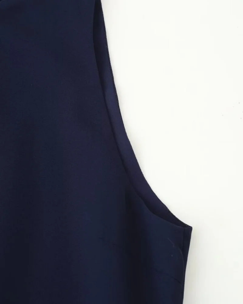 European Style Summer Sleeveless Maxi Dress Women Halter Neck Backless Contrast Ruffle Trim Elegant Long Dresses for Daily