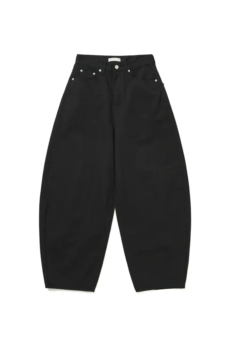 Loose Women's Denim Jeans Ba ket  Knot Design Spring New Sle Casual High Waist Wide Leg Pants Pure Color
