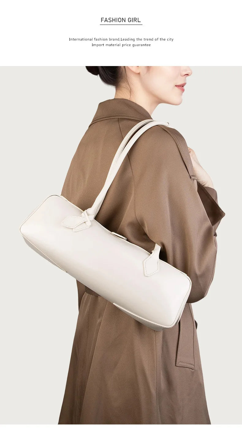 Hot Sale Genuine Leather Bag Woman Luxury Bag Korean Vintage Long Shoulder Bag Handbags Ladies Underarm Bags Travel Bag