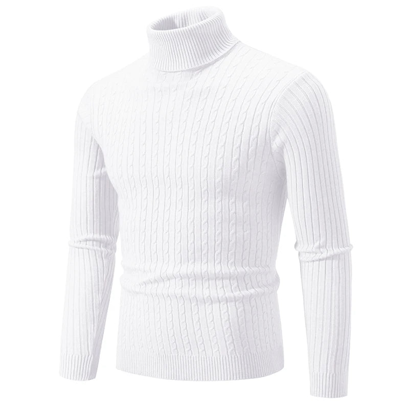 New Mens High Neck Sweater Woolen Turtleneck Pullover Winter