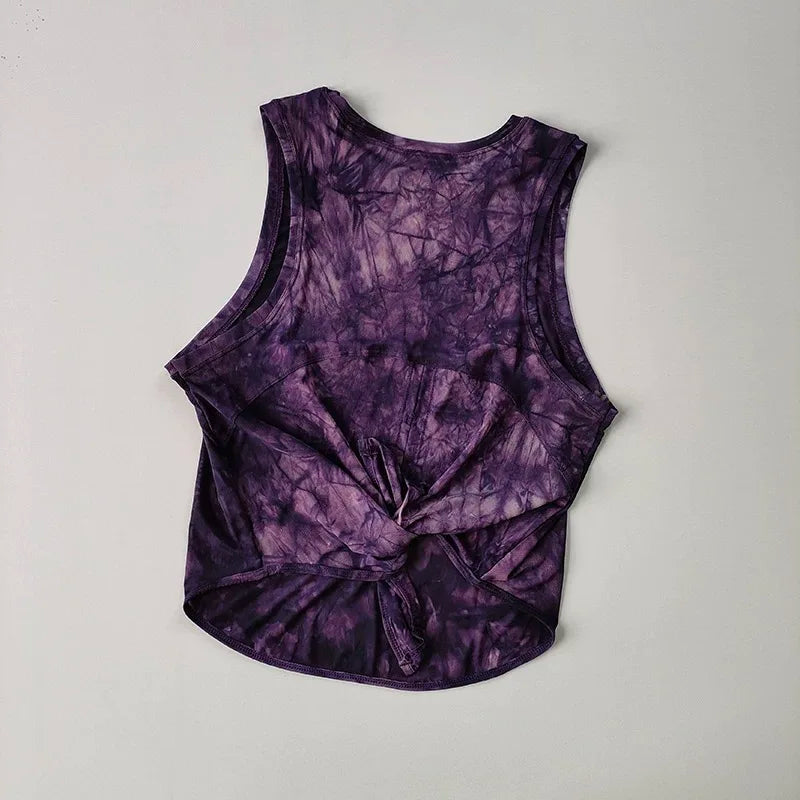 سترة رياضية نسائية سريعة الجفاف فضفاضة للجري والصالة الرياضية بدون أكمام جميلة الظهر وقميص شبكي وقميص قصير لليوغا 