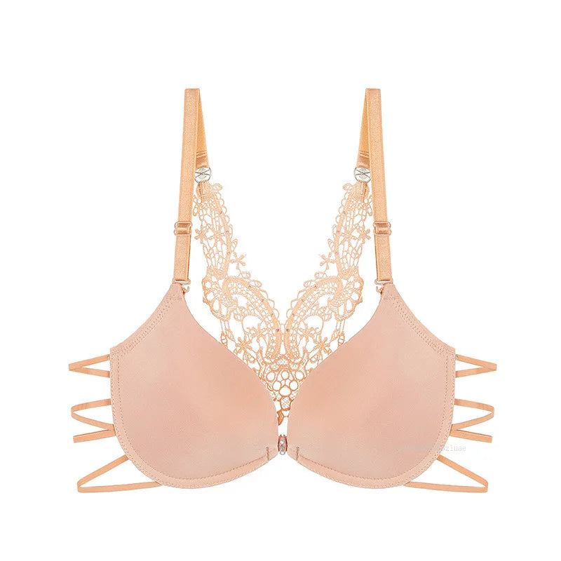ملابس داخلية نسائية مثيرة حريرية مريحة قابلة للتعديل حمالة صدر خلفية سلكية مطرزة بالزهور حمالة صدر بدون درزات للنساء ملابس نوم حميمية 