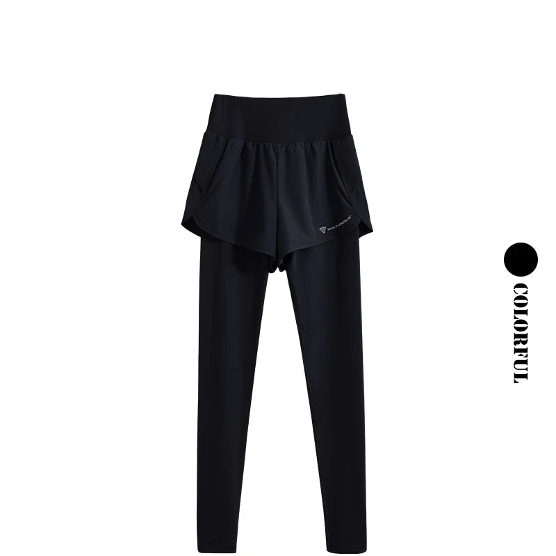 بنطلون يوجا DRUR نسائي بدون درزات بخصر عالٍ بنطلون يوجا رياضي ملابس رياضية نسائية ملابس تمارين اللياقة البدنية 2 في 1 ملابس رياضية ضيقة 