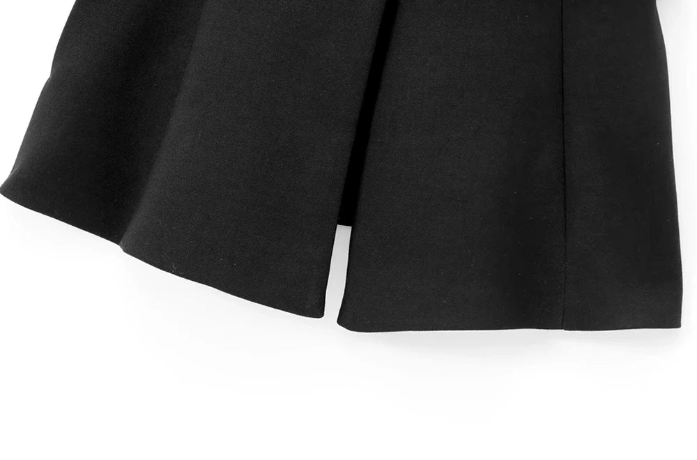 TRZA-Women's Long Waistcoat with Belt, Front Gold Button, O Neck Sleeveless Vest, Female Outerwear, Chic Tops, Fashion