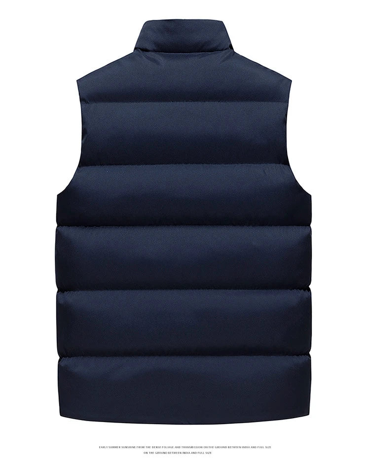 Soft Padded Waistcoat Men Lightweight Waistcoat Stylish Men's Winter Vest Warm Windproof Sleeveless Outerwear with for Outdoor