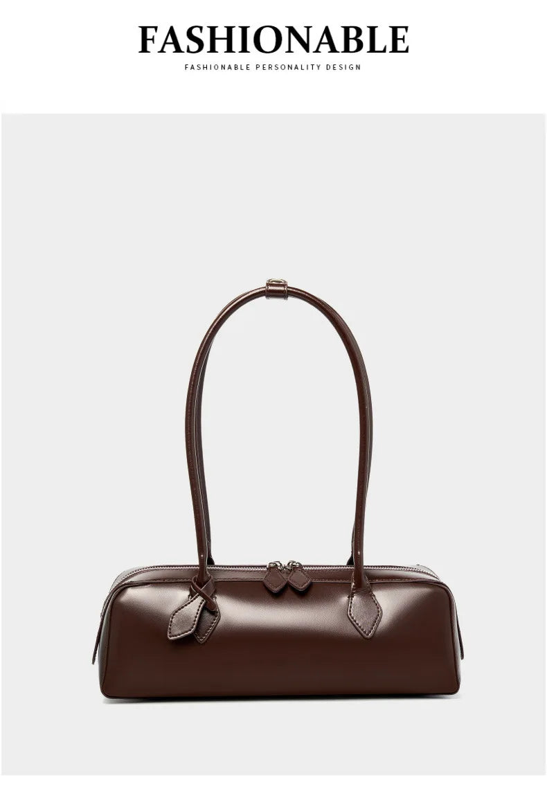 Hot Sale Genuine Leather Bag Woman Luxury Bag Korean Vintage Long Shoulder Bag Handbags Ladies Underarm Bags Travel Bag