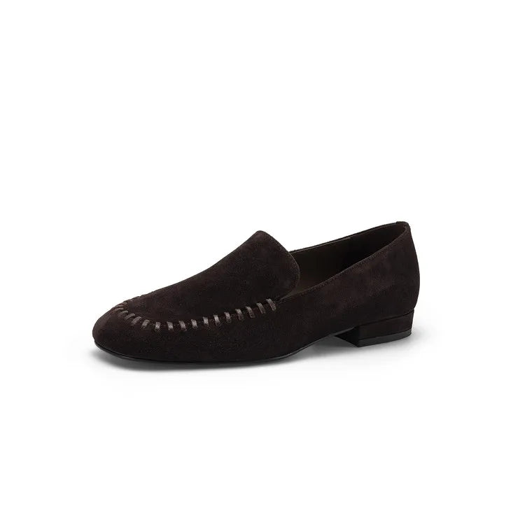 New Spring Autumn Genuine Leather Women Shoes Fashion Round Toe Loafers Shoes for Women Low Heels Women Pumps Ladies Shoes